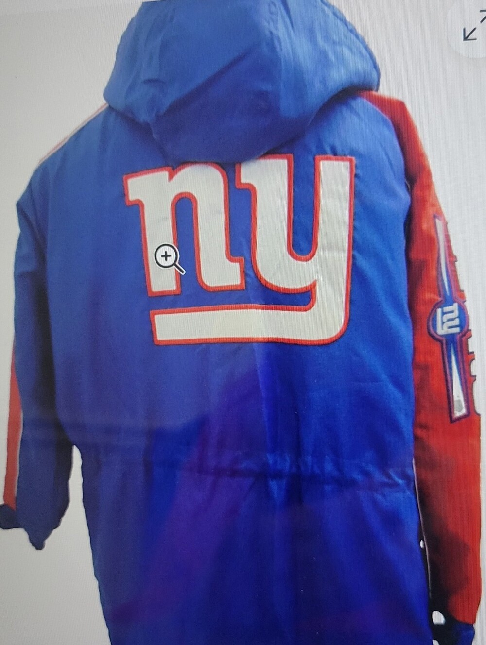 New York Giants Blue & Red Stadium Jacket 'ny' Logo-vintage G-111 6014 Lagon 197